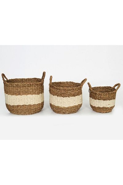 Vitale 3-Piece Decorative Wicker Basket Svr0005