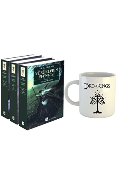 Metis Yayınları Yüzüklerin Efendisi 3 Cilt Takım Yüzük Kardeşliği Iki Kule Kralın Dönüşü - Kupa Bardak Hediye