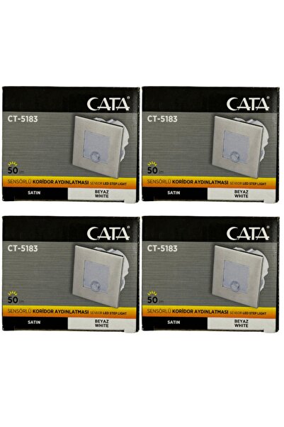 Cata CT-5183 1,5W 6400K (Beyaz Işık) Sensörlü Koridor Aydınlatması (4 Adet)