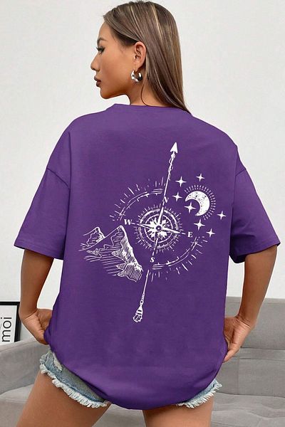 uyguntarz Μπλουζάκι Unisex Compass Printed