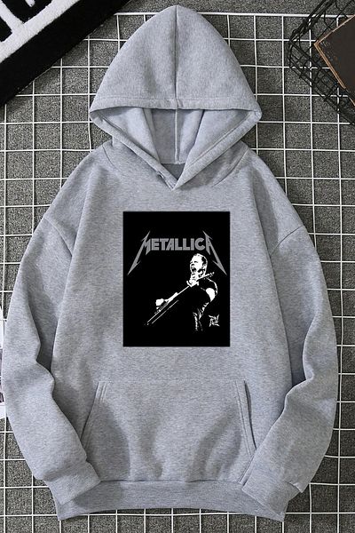 uyguntarz Φούτερ Unisex Metalica με στάμπα oversize