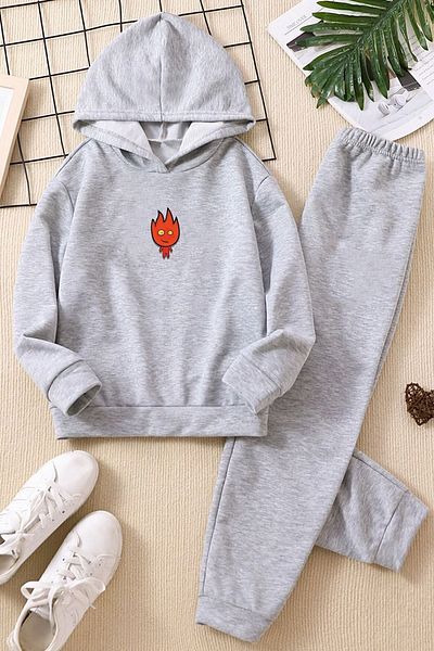 uyguntarz Feuer-Avatar-Trainingsanzug-Set für Kinder