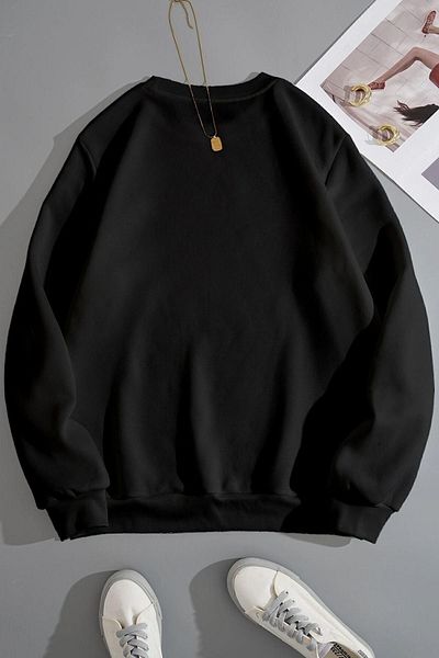 uyguntarz Unisex-Sweatshirt mit Mondphasen und Rundhalsausschnitt