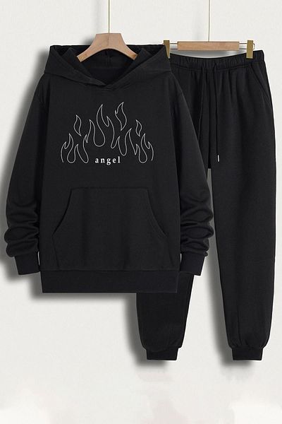 uyguntarz Σετ φόρμας Unisex White Angel με στάμπα
