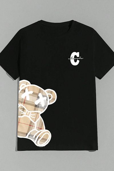 uyguntarz T-shirt unisex z nadrukiem w niedźwiedzie wzory