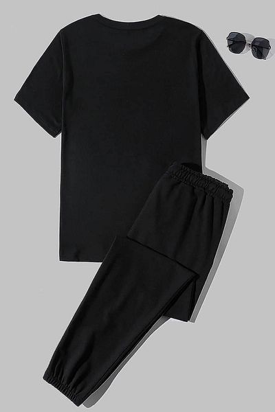 uyguntarz Σετ φόρμας 2 τεμαχίων Unisex Moon Phases Printed