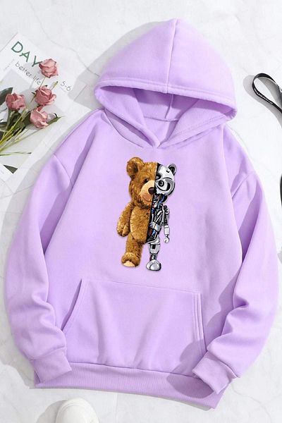 uyguntarz Φούτερ Unisex Boys Bear με στάμπα
