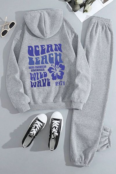 uyguntarz Ocean Beach – Bedrucktes Trainingsanzug-Set