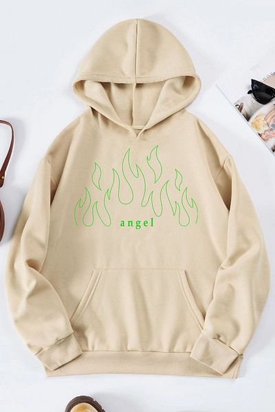 uyguntarz Unisex Φούτερ Green Angel Fire