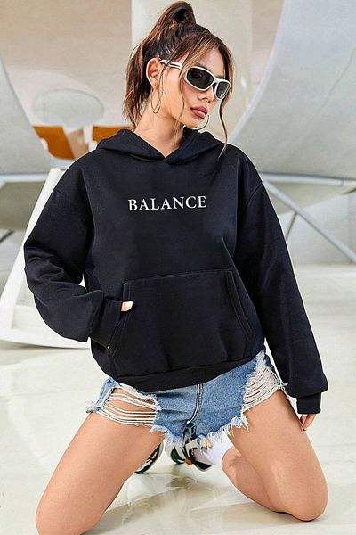 uyguntarz Унисекс суитшърт с щампа Oversize Balance