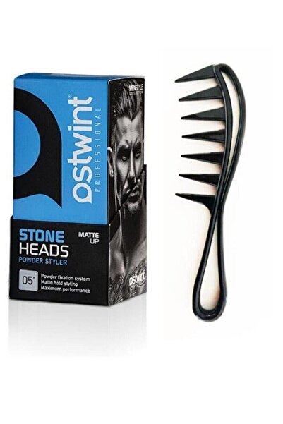 Ostwint Saç Şekillendirici Pudra Mavi 20 gr Ve Geniş Aralıklı Wax Tarağı