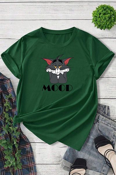 uyguntarz Unisex Mood Printed Oversize T-shirt