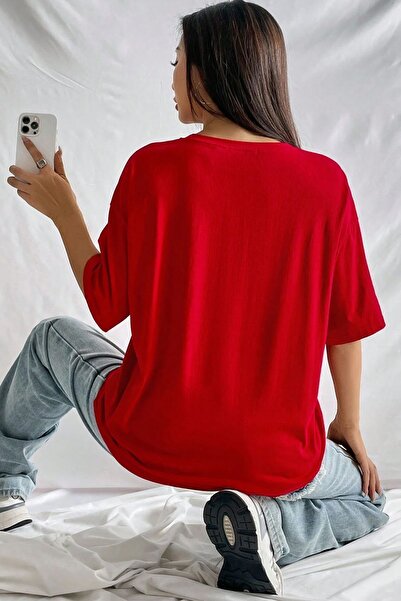 uyguntarz Übergroßes Unisex-T-Shirt mit Baseball-Aufdruck