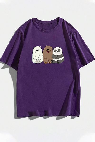 uyguntarz Unisex-T-Shirt mit freundlichem Bären-Design