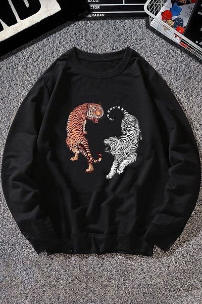 uyguntarz Унисекс суичър Tiger Crewneck
