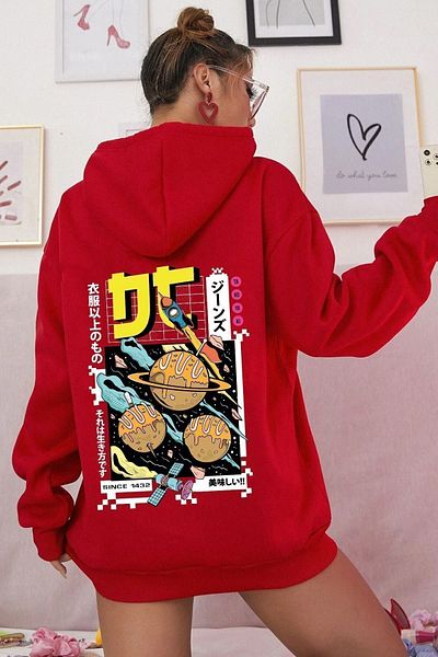 uyguntarz Унисекс суичър с щампа Tokoyaki