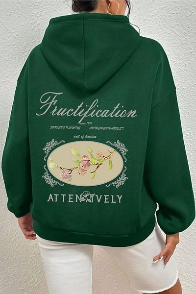 uyguntarz Φούτερ με στάμπα Unisex Oversize Fructification