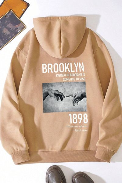 uyguntarz Φούτερ Unisex Oversize 1898 Brooklyn printed φούτερ