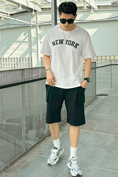 uyguntarz Ανδρικό μπλουζάκι New York Printed Oversize