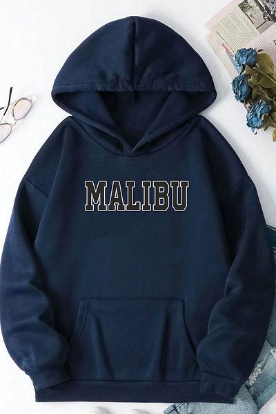 uyguntarz Unisex oversize mikina s potiskem Malibu