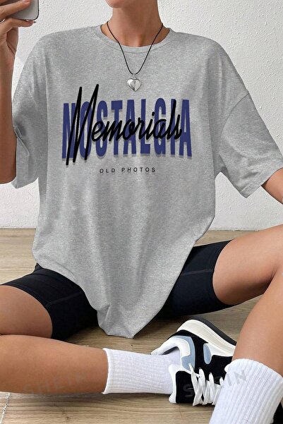 uyguntarz Tricou oversize cu imprimeu Nostalgia unisex