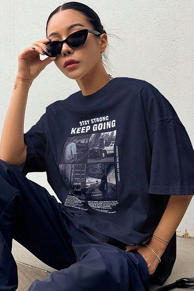 uyguntarz Μπλουζάκι Unisex με τυπωμένο σχέδιο KeepGoing