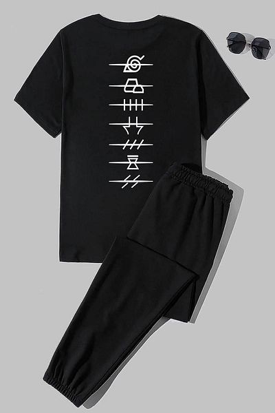 uyguntarz Σετ γυμναστικής 2 τεμαχίων Unisex Ninja Akatsuki με στάμπα