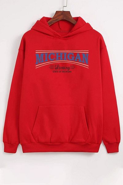 uyguntarz Unisex φούτερ με σχέδιο Michigan