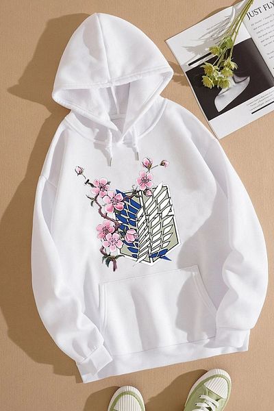 uyguntarz Φούτερ με στάμπα Unisex Flowers