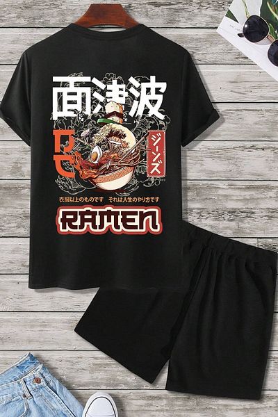 uyguntarz Σετ σορτς Ramen Print