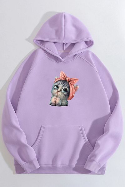 uyguntarz Unisex φούτερ Cute Cat