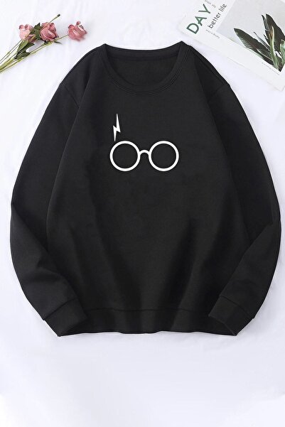 uyguntarz Unisex mikina Potter Printed Crew Neck