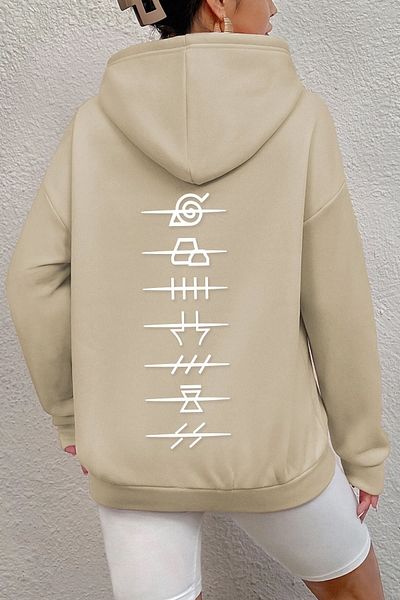 uyguntarz Φούτερ με στάμπα Unisex Ninja Akatsuki στην πλάτη