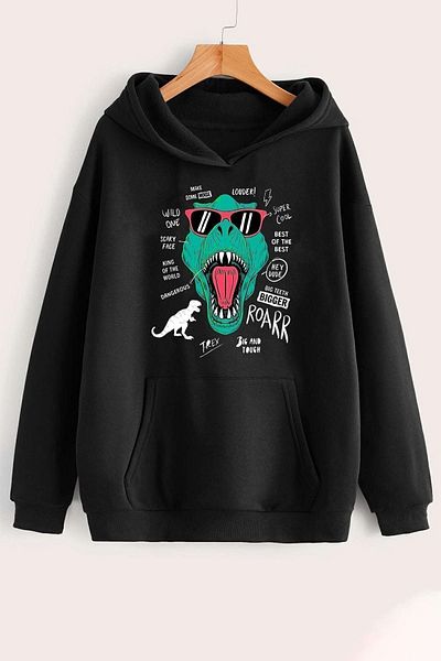 uyguntarz Унисекс суичър с щампа T - Rex