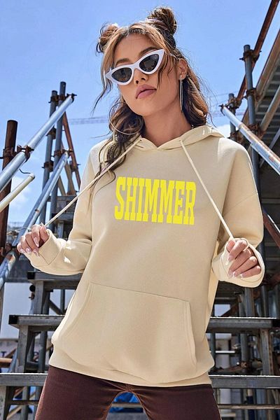 uyguntarz Φούτερ Unisex Oversize Shimmer με στάμπα