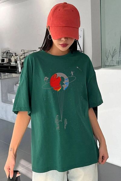 uyguntarz Μπλουζάκι με στάμπα με θέμα Unisex Universe