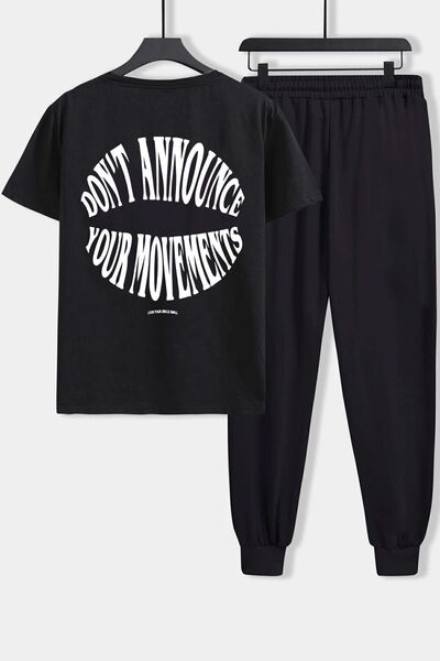 uyguntarz Unisex Dont Printed 2-Piece Tracksuit Set