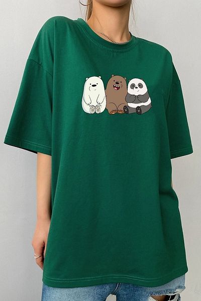 uyguntarz Unisex Weary Bears Design T-Shirt