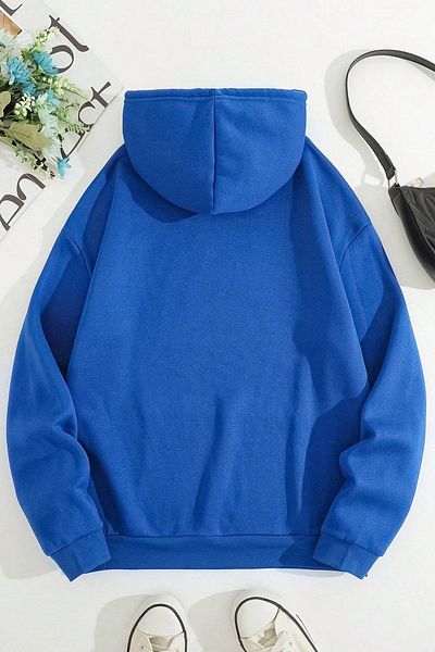 uyguntarz Übergroßes Sweatshirt mit Leoparden-/Herzen-Print