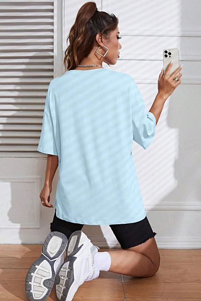 uyguntarz Μπλουζάκι Unisex Be Happy με στάμπα μεγάλου μεγέθους