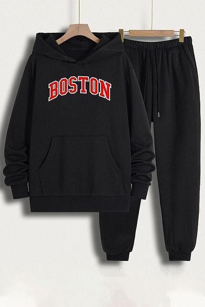 uyguntarz Σετ φόρμας Unisex Boston Printed