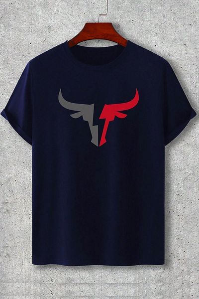 uyguntarz Férfi Bull Silhouette nyomott Oversize póló