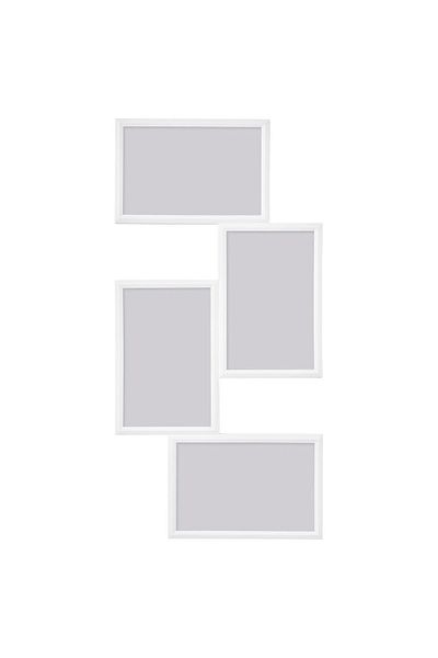IKEA Yllevad White Collage Frame - 10.3x15.3 Cm, 4 Photo Holders