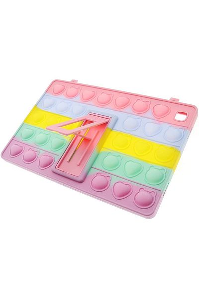 UnDePlus Samsung Galaxy Tab A8 10.5 Sm-x200 2021 Compatible Case Popit Fun Children's Case with Stand
