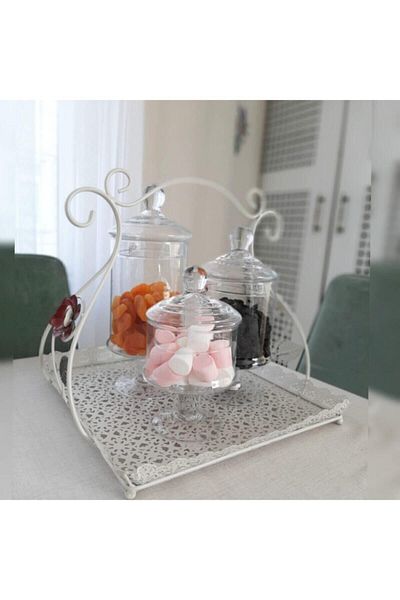 CAM Party Jar 3-Piece Cookie Holder Standing Candy Jar with Lid