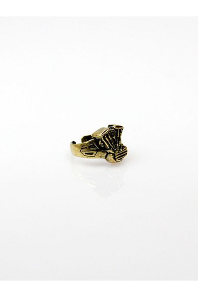 esha Trend V Motor Antique Antique Adjustable Biker Ring