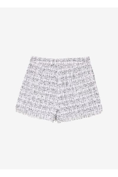 Sisley High Waist Tight White Women's Shorts 4S67L9012