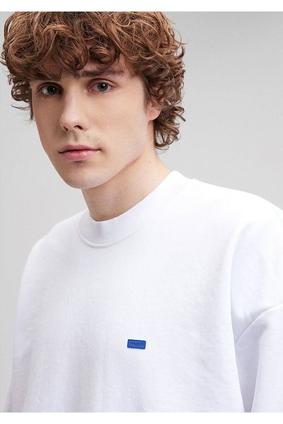 Mavi Φούτερ Crew Neck White Basic 0S10084-620