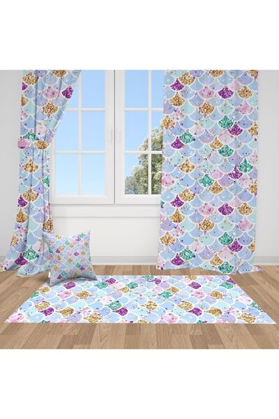 Bebemotto Colorful oyster shell, Blue, Gold, Purple, Imported Fabric, Childre...