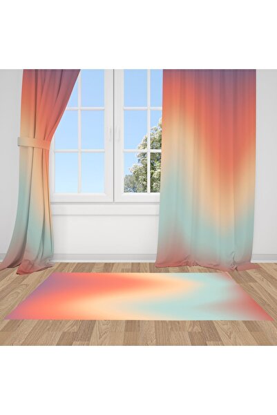 Bebemotto Turuncu Yeşil Geçişli, Kahverengi, Ithal Kumaş, Çocuk Odası, Genç O...